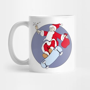 santa claus delivering the christmas gift Mug